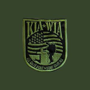 KIA-WIA patch Killed in Action Wounded in Action patch Olive Drab with velcro